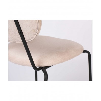 Tapicerowane jasno różowe krzesło Aspen, LuDesign