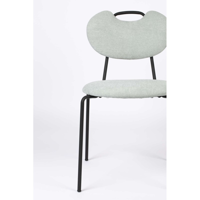 Tapicerowane jasno zielone krzesło Aspen, LuDesign