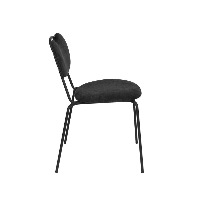 Tapicerowane czarne krzesło Aspen, LuDesign