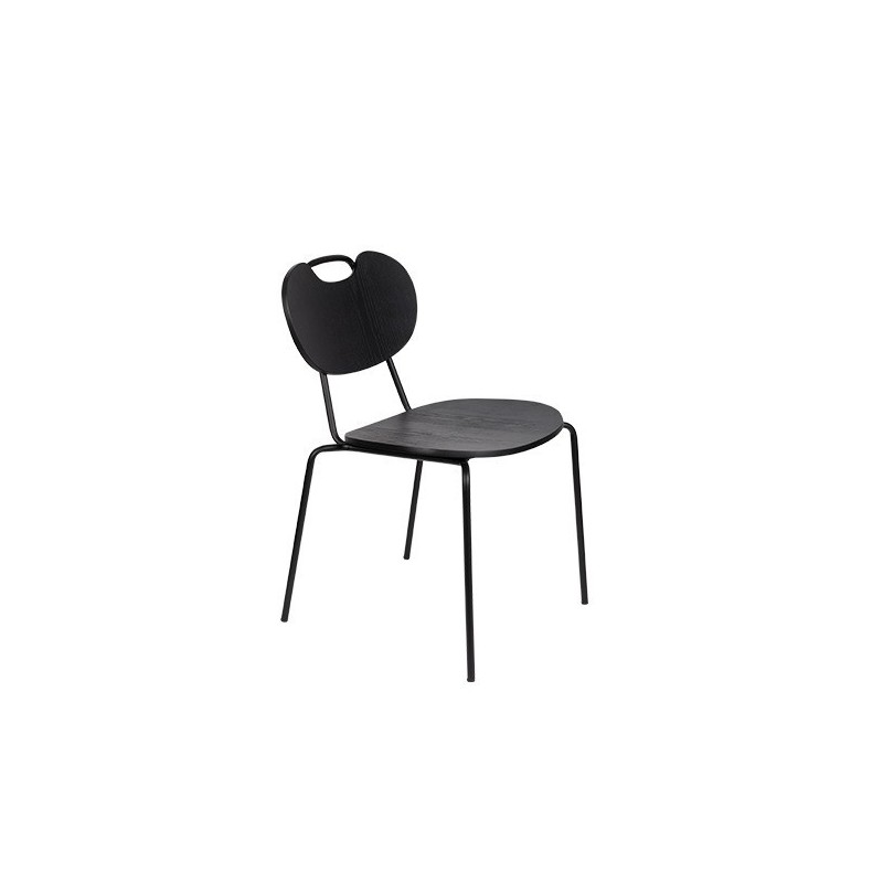 Czarne drewniane krzesło Aspen, LuDesign