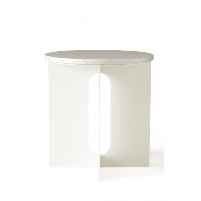Biały stolik z marmurowym blatem Androgyne, MENU