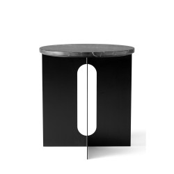 Czarny stolik z marmurowym blatem Androgyne, MENU