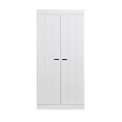 Biała 2-drzwiowa szafa Connect, Woood