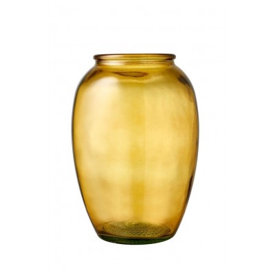 Szklany bursztynowy wazon Kusintha 20 cm, Bitz