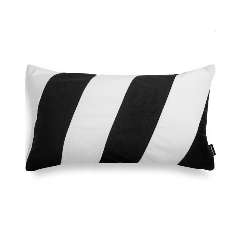 Poduszka Stripes czarno, biała, 50x30, Poduszkowcy