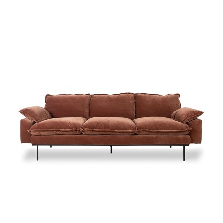 Brązowa sofa Retro 3-osobowa, HKliving