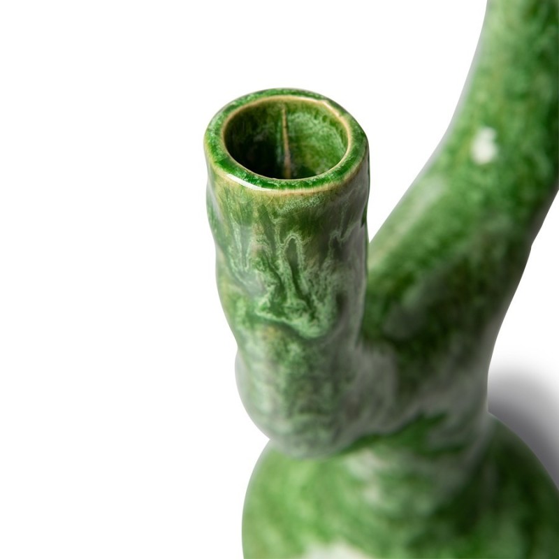 Ceramiczny świecznik Emeralds L, zielony, HKliving