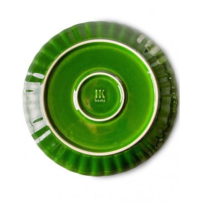 Talerz żebrowany Emeralds 2 szt., S, zielony, HKliving