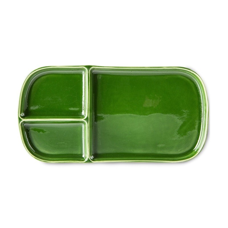 Prostokątny talerz Emeralds 2 szt., zielony, HKliving