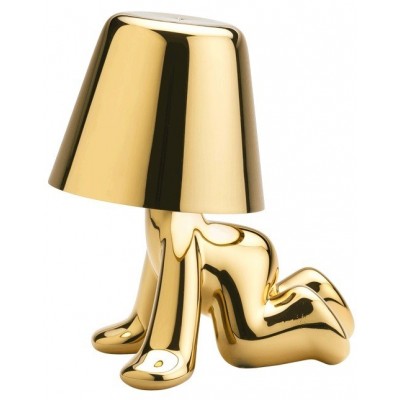 Lampa stołowa Ron Golden Brothers, złota, QeeBoo