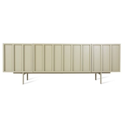 Niska komoda z szybą, kamienista, HKliving