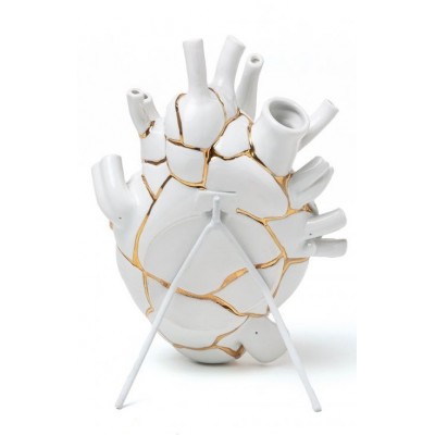 Wazon w kształcie serca Love in Bloom, porcelanowy, Seletti