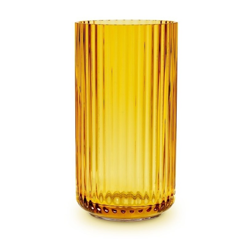 Wazon szklany 15.5 cm, bursztynowy, Lyngby