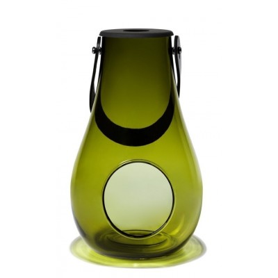 Lampion Design With Light M, olive, Holmegaard