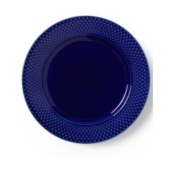 Talerz Rhombe Ø23 cm, ciemny niebieski, Lyngby Porcelain