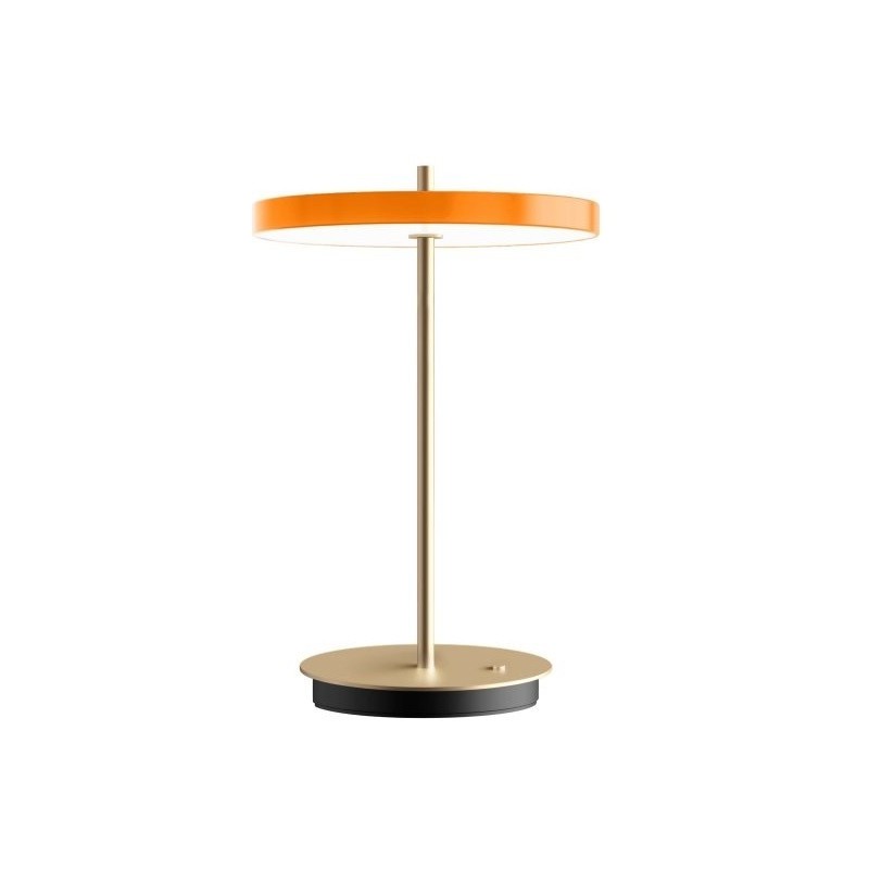 Przenośna lampa stołowa Asteria Move, Ø20 cm, pomarańczowa, UMAGE