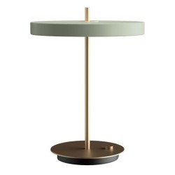 Lampa stołowa Asteria, Ø31 cm, bladozielona, UMAGE