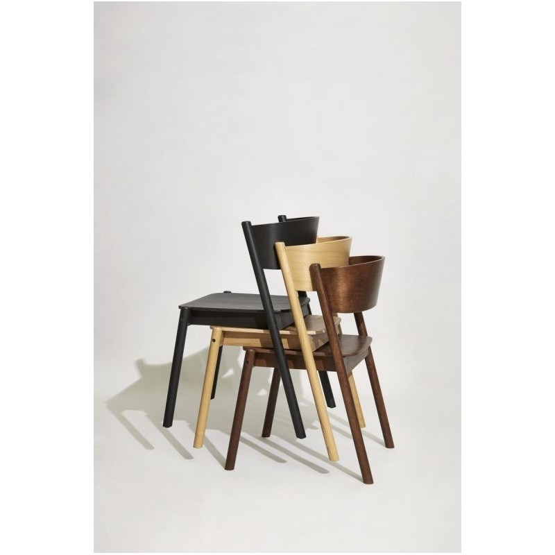 Krzesło Oblique, ciemny brąz, Hübsch