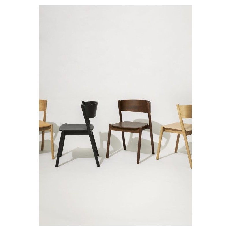 Krzesło Oblique, ciemny brąz, Hübsch