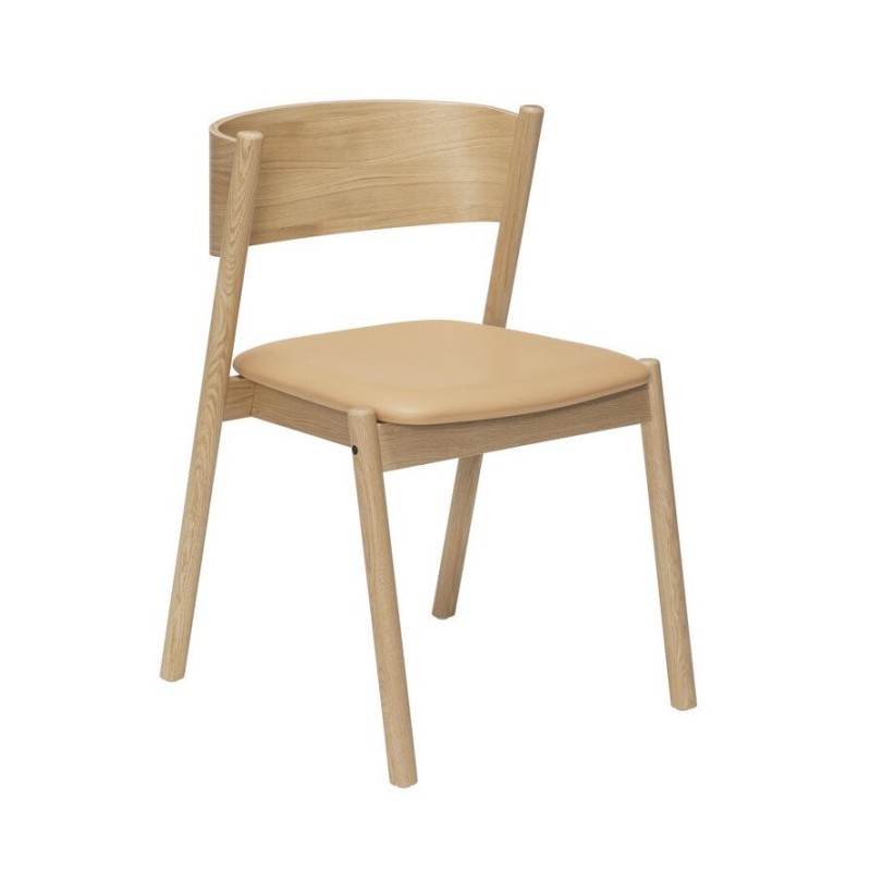 Krzesło do jadalni Oblique, naturalny, Hübsch