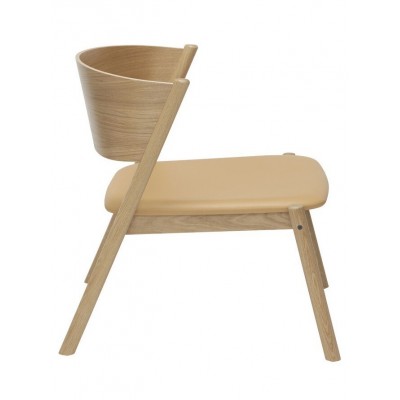 Krzesło  Oblique Lounge, naturalne, Hübsch