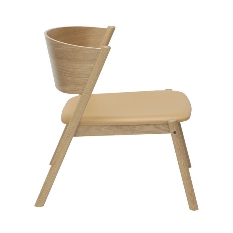 Krzesło  Oblique Lounge, naturalne, Hübsch