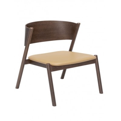 Krzesło  Oblique Lounge, ciemny brąz, Hübsch