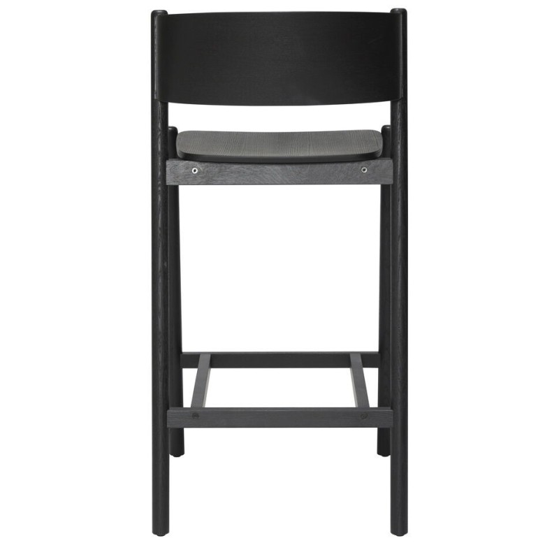 Krzesło barowe Oblique, czarny, Hübsch