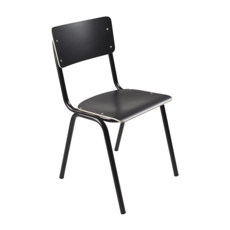 Krzesło Back to School, czarne, Zuiver