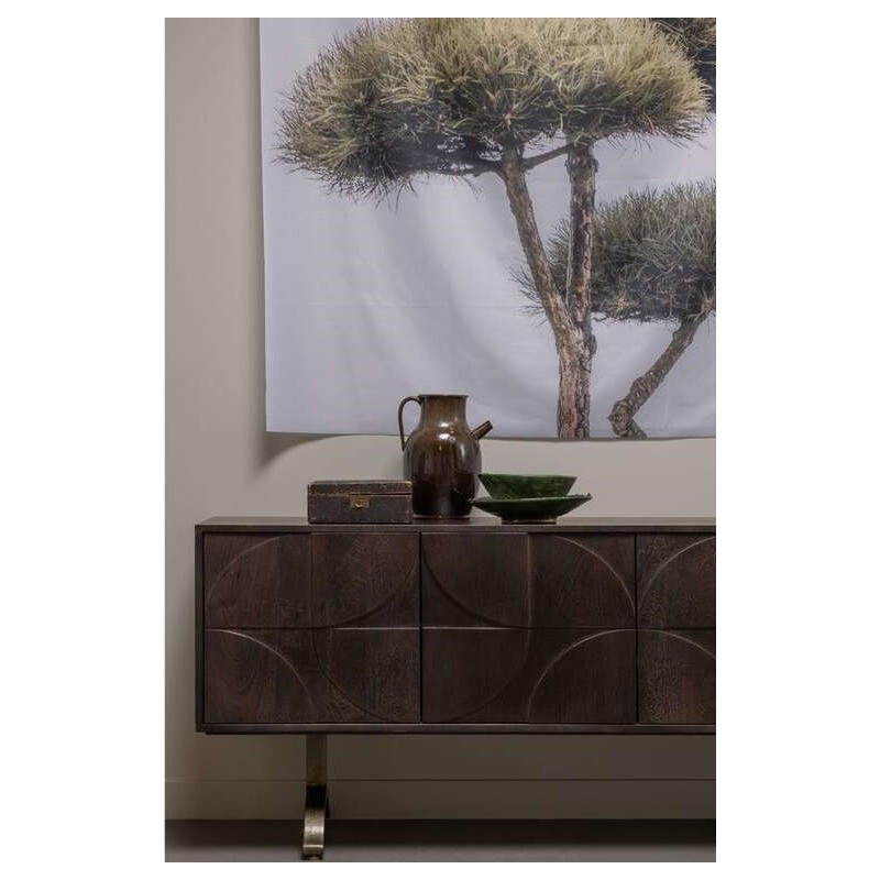 Kredens DRAW, ciemnobrązowy, Be Pure Home