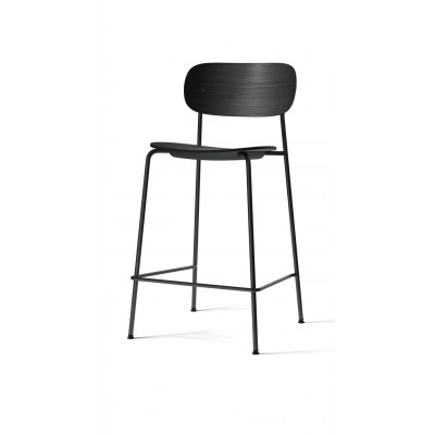 Krzesło barowe CO COUNTER, dąb czarny/czarny, Menu