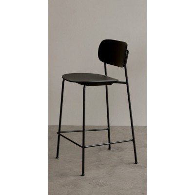 Krzesło barowe CO COUNTER, dąb czarny/czarny, Menu
