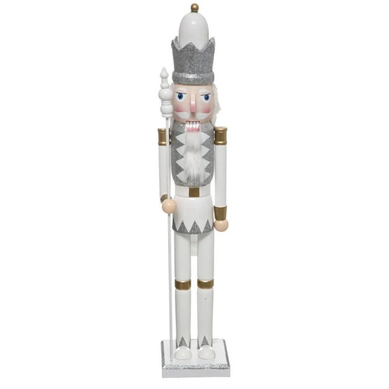 Figurka dziadka do orzechów Silver King, 60 cm, LuDesign