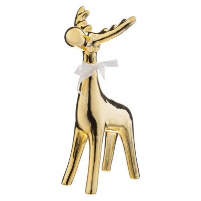 Figurka świąteczna Reindeer, złota, LuDesign
