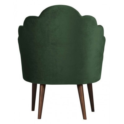 Fotel Schelp velvet, zielony, Woood