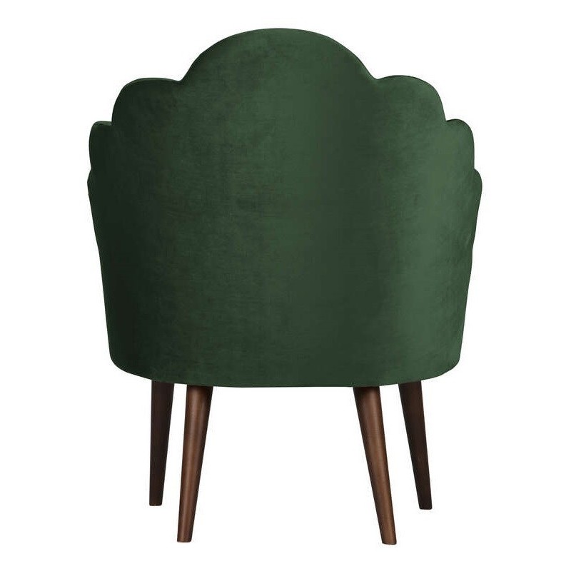 Fotel Schelp velvet, zielony, Woood