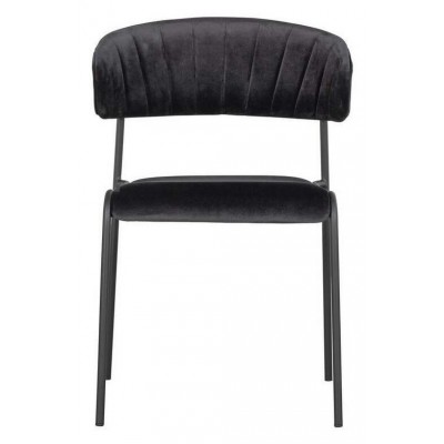 Krzesło do jadalni Twitch velvet, czarne, Be Pure Home