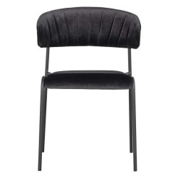 Krzesło do jadalni Twitch velvet, czarne, Be Pure Home