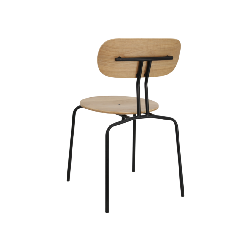 Krzesło Curious, naturalny dąb/czarne nogi, Umage