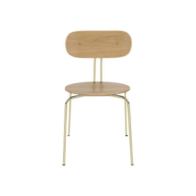 Krzesło Curious, naturalny dąb/złote nogi, Umage