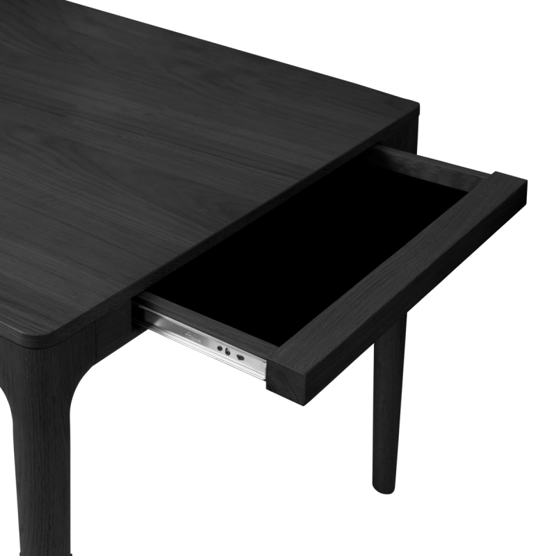 Stół rozkładany z szufladami Heart'n'Soul, czarny dąb, Umage