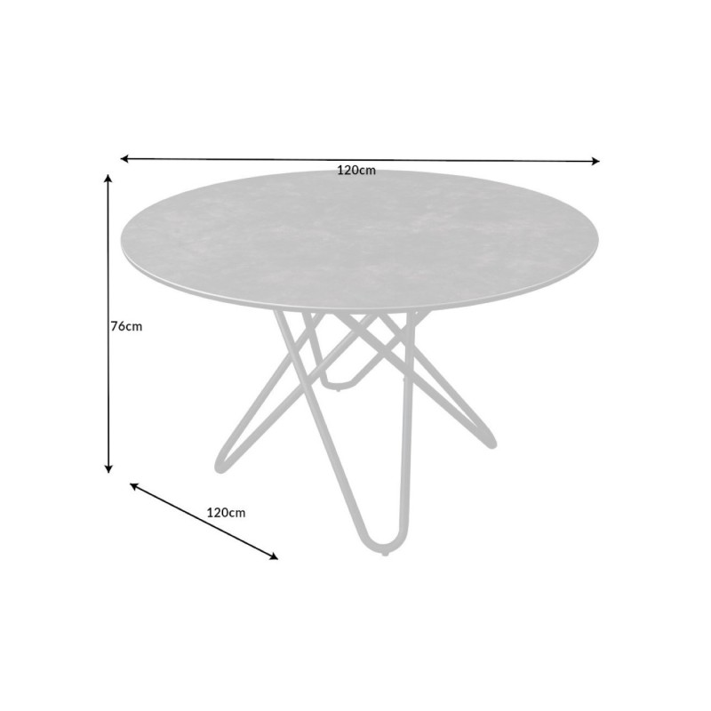 Okrągły stół do jadalni Anthracite, szary, Interior Space