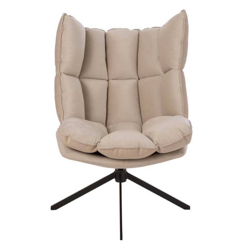 Krzesło Relax z poduszką, szare,  J-Line
