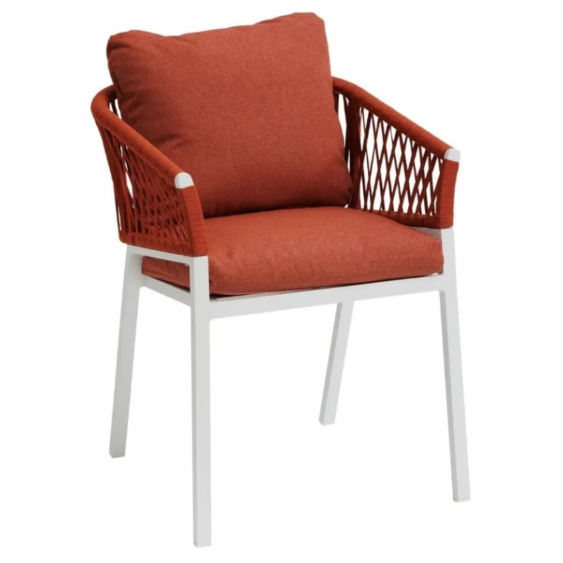 Zestaw dwóch krzeseł ogrodowych Oriengo, czerwony, LuDesign