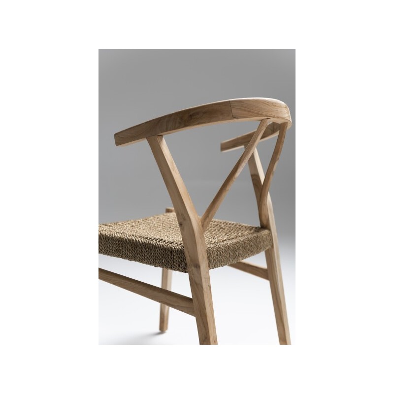 Krzesło drewniane Alis Teak, naturalna, J-Line