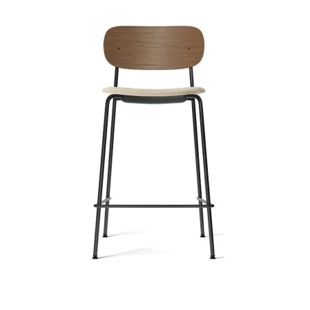Krzesło barowe Co Counter, M, ciemny dąb/beżowy, Menu