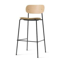 Krzesło barowe Co Counter, M, naturalny dąb/złoty, Menu