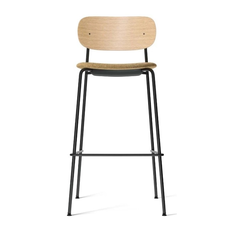 Krzesło barowe Co Counter, M, naturalny dąb/złoty, Menu
