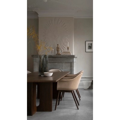 Stół do jadalni Androgyne, L, ciemny dębowy fornir, MENU