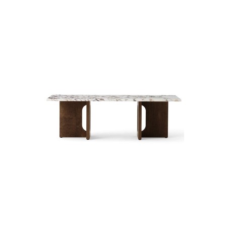 Stół do salonu Androgyne, ciemny dębowy fornir/marmur, MENU